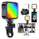 Luz Mini Esenario Video Y Fotos Led Recargable Rgb Con Soporte Clip