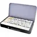Juego De Domino Doble 6 En Caja Metalica 28 Fichas Con Color
