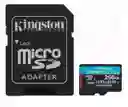 Memoria Micro Sd 256gb 4k U3 V30 A2 Kingston Canvas Go! Plus