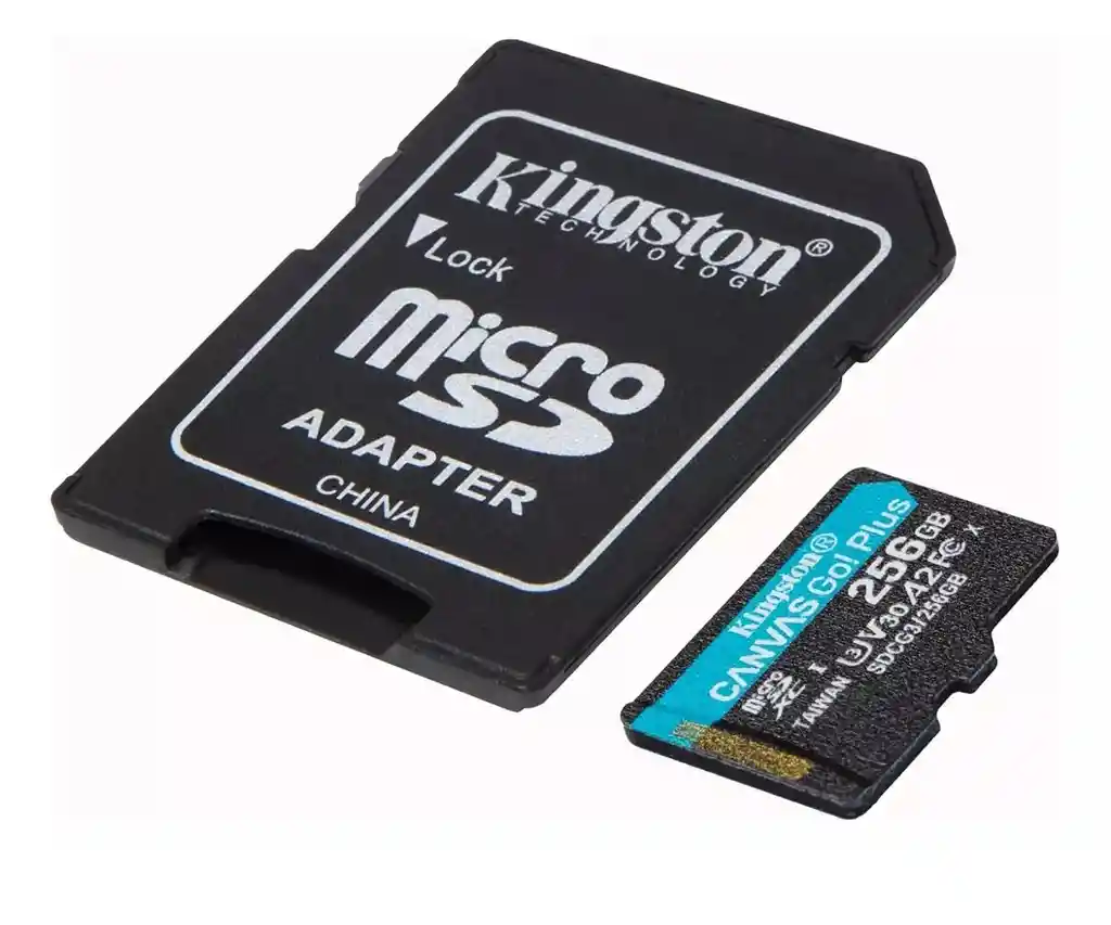 Memoria Micro Sd 256gb 4k U3 V30 A2 Kingston Canvas Go! Plus