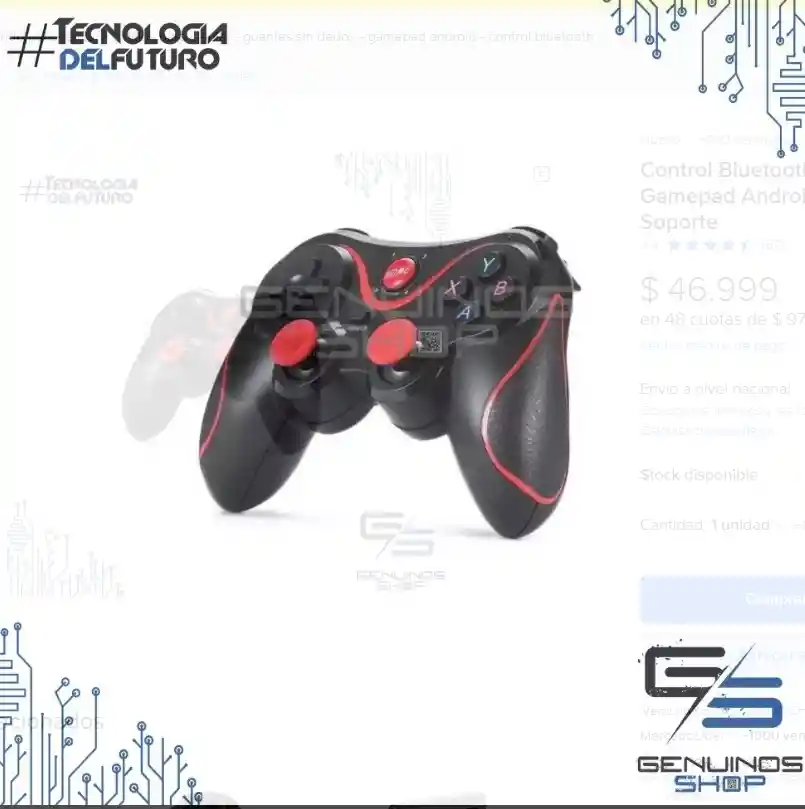 Control Bluetooth Celular Pc Gamepad Android Los Pc+ Soporte