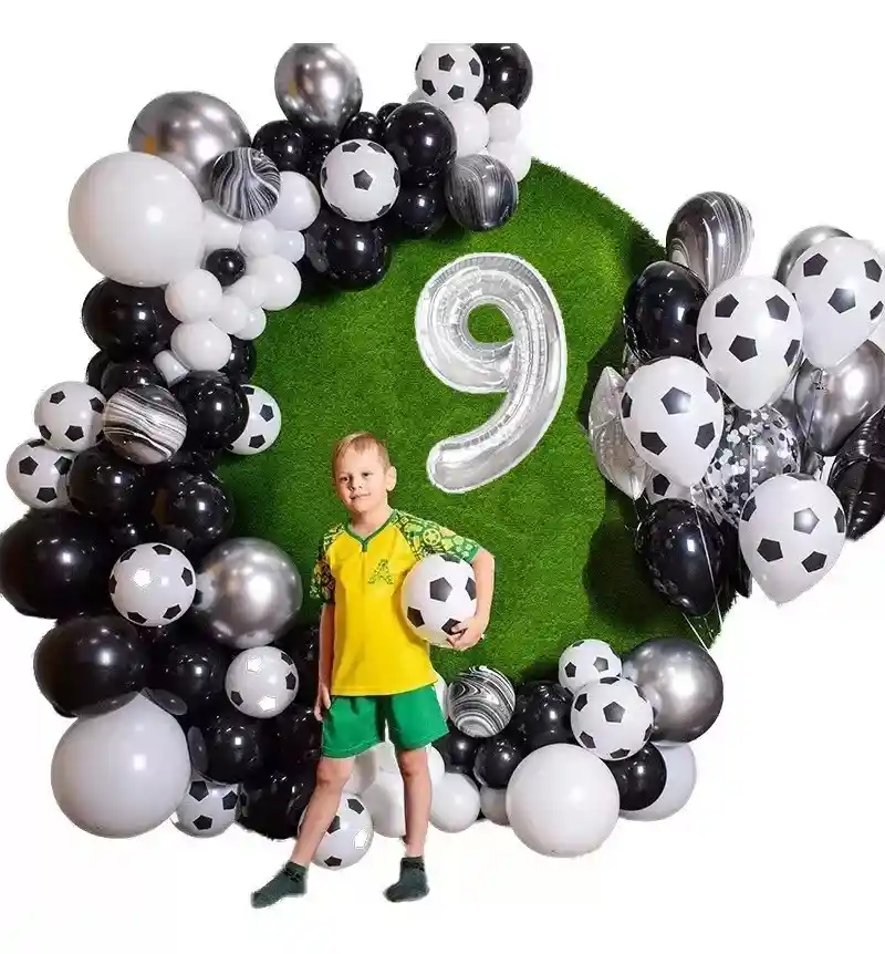 Globos Arco Decoracion Futbol Cumpleaños Numero Balon # 9