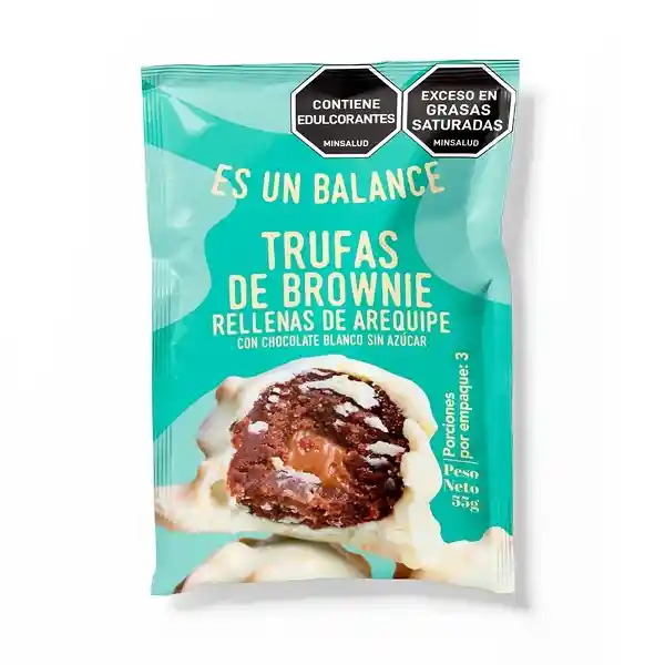 Es Un Balance Trufa De Brownie Y Chocolate Blanco Bolsa X 3 Und