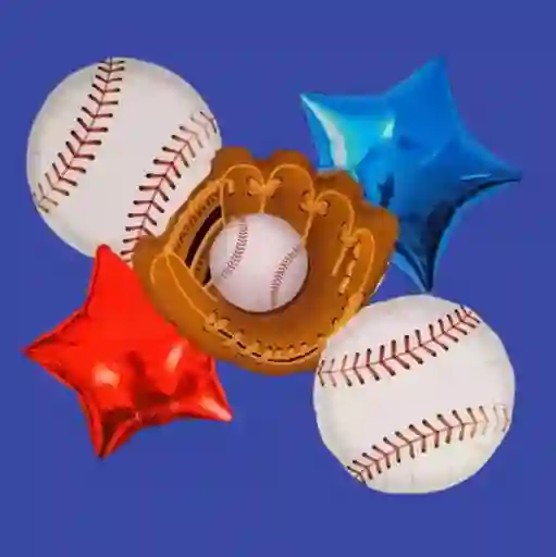 Bouquet X5 Globos Metalizados Beisbol