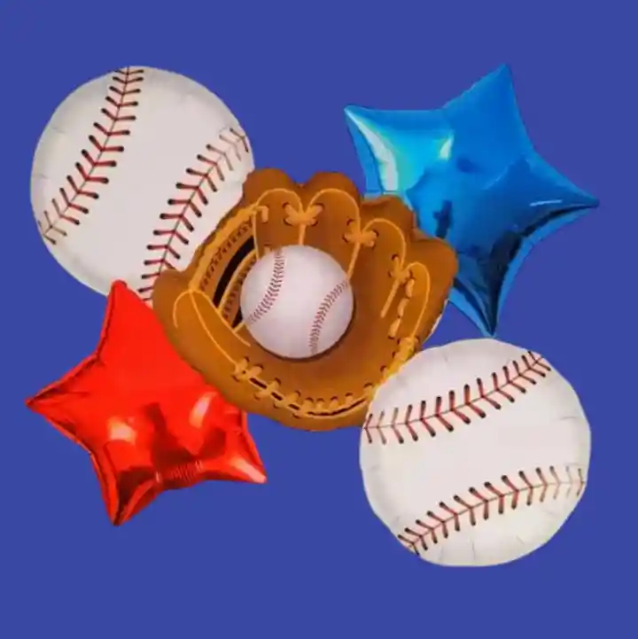 Bouquet X5 Globos Metalizados Beisbol