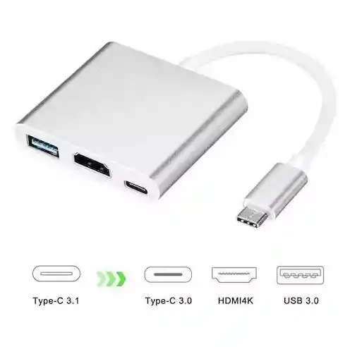 Convertidor Tipo C A Hdmi - Usb 3.0 - Tipo C