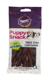 Gnawlers Puppy Snack Twist Stick Lamb Flavour 5 Pieces