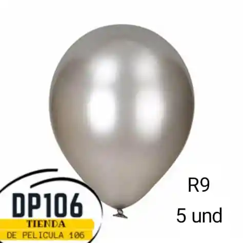 Globo Plata R9 X 5 Und