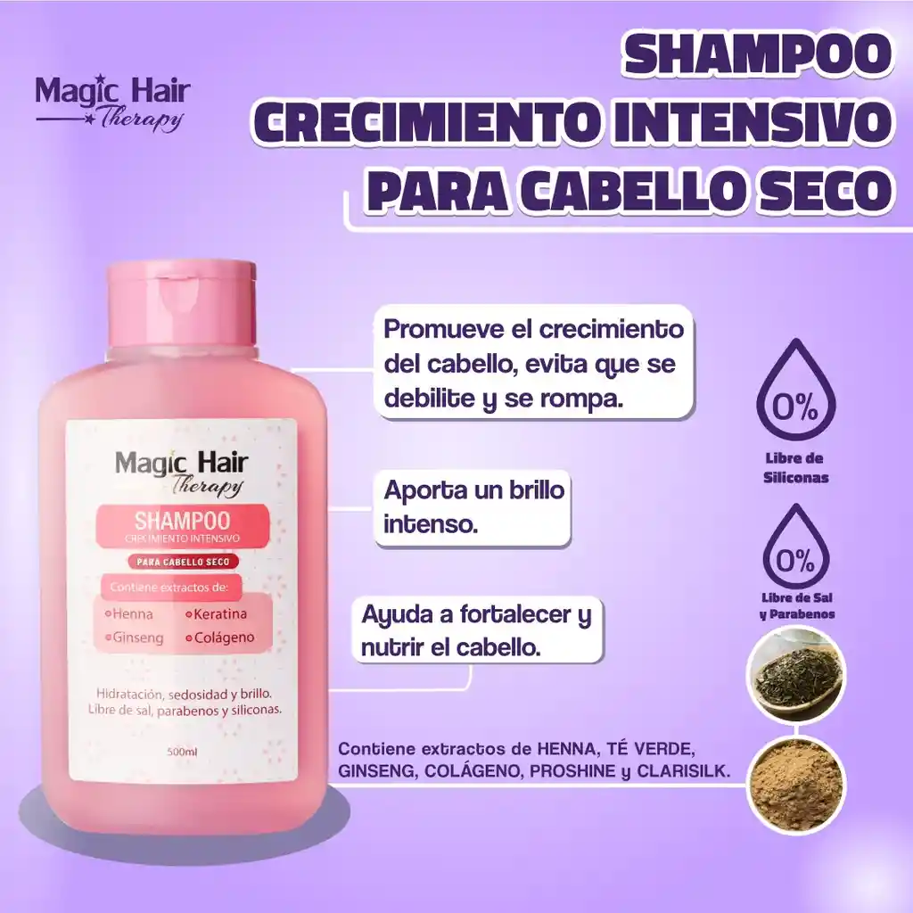 Shampoo Crecimiento Intensivo Cabello Seco