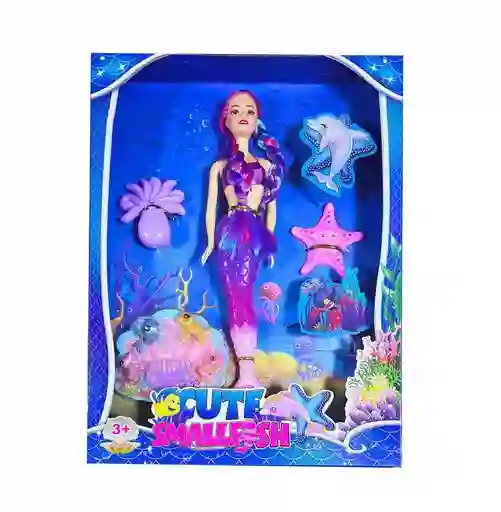 Muñeca Sirena Mundo Acuatico Animales Juguete Niñas
