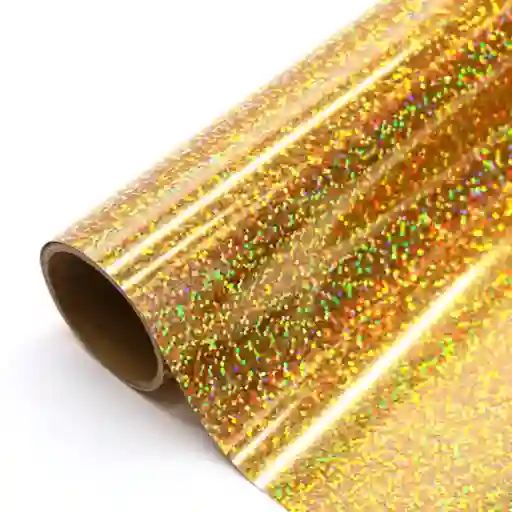 Papel Holográfico Dorado X 10 Und
