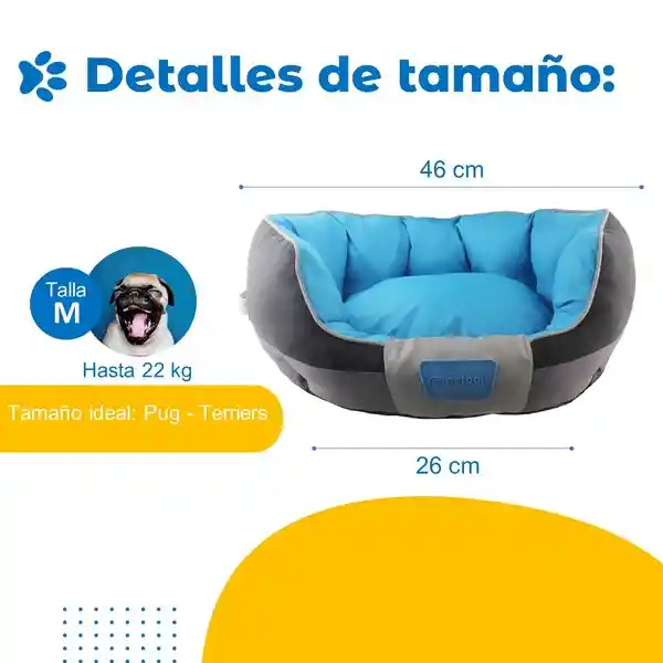 Cama Para Perro Gato Grande Mediano Petpal Lavable Acolchada