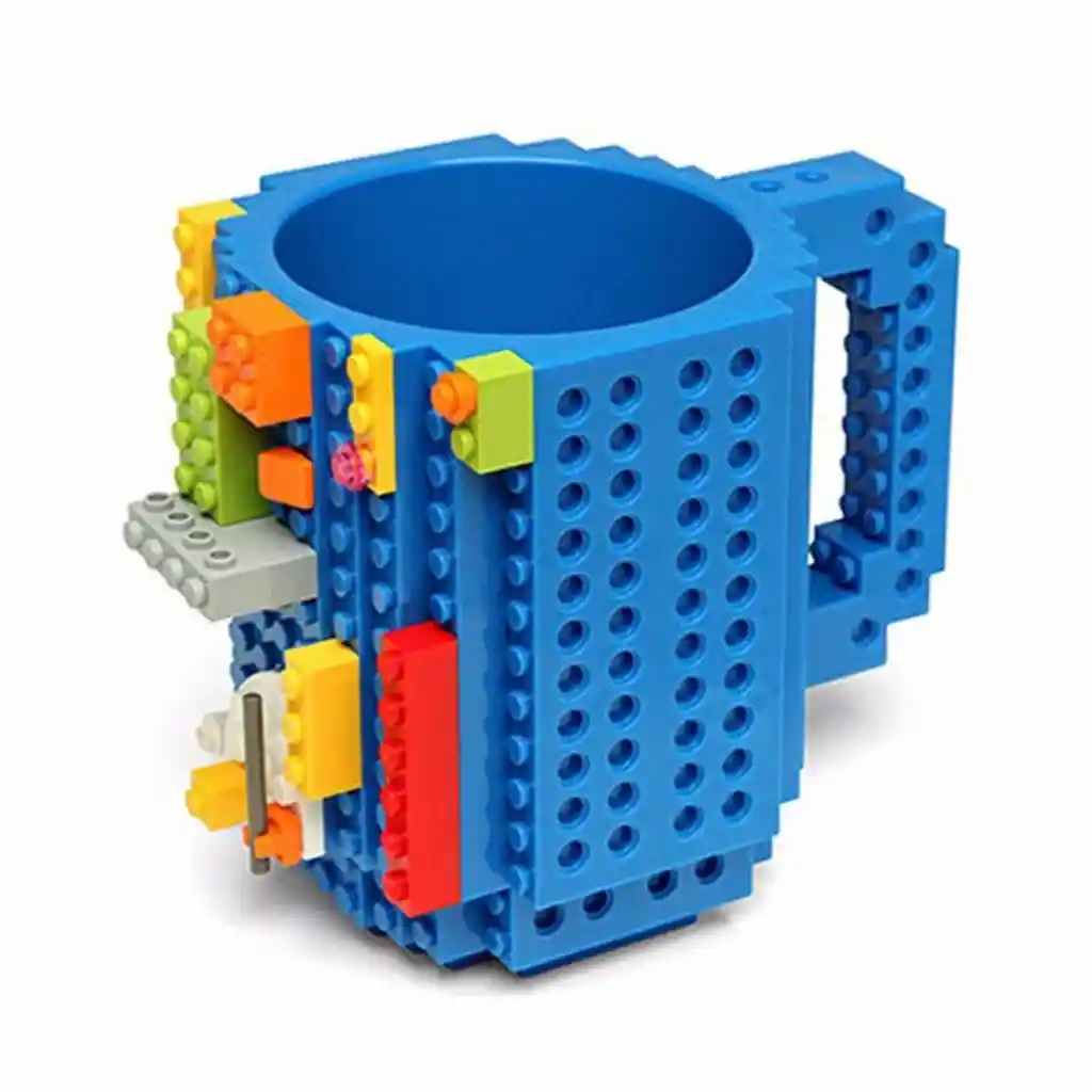 Mug Tipo Lego Bloques - Azul