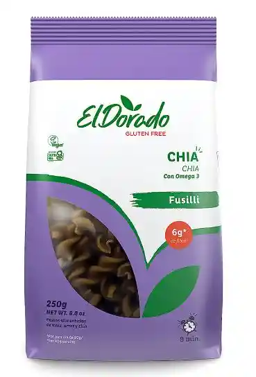 Pasta Chia Fusilli X250g El Dorado