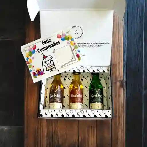 Caja De Regalo Con Mini Botellas De Whisky Glenfiddich