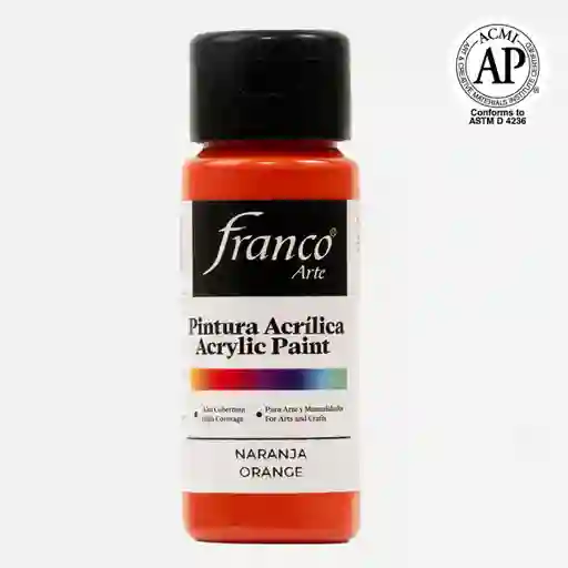 Pintura Acrilica Franco Arte Naranja