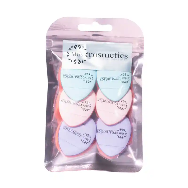 Set X 6 Mini Esponjas Puff Dedales Maquillaje