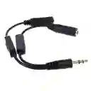 Conectar Dos Audifonos A Pc -cell Adaptador Convertidor Splitter Audio 2 Audífonos X 1 Puerto