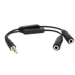 Conectar Dos Audifonos A Pc -cell Adaptador Convertidor Splitter Audio 2 Audífonos X 1 Puerto