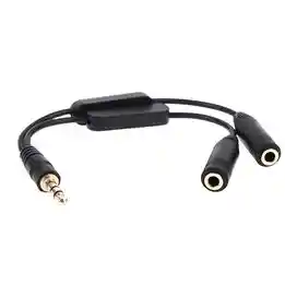Conectar Dos Audifonos A Pc -cell Adaptador Convertidor Splitter Audio 2 Audífonos X 1 Puerto