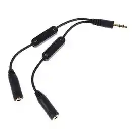 Conectar Dos Audifonos A Pc -cell Adaptador Convertidor Splitter Audio 2 Audífonos X 1 Puerto