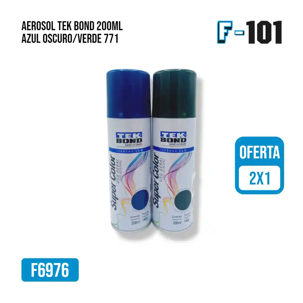 Aerosol Tek Bond 200ml Azul Oscuro/verde 771