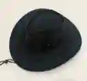 Sombrero Para Halloween De Vaquero Negro Y Cafe Con Costuras Decorativas En Zigzag