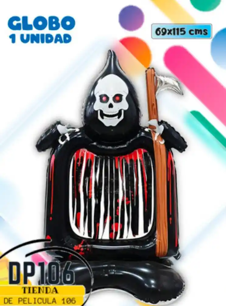 Globo Calavera Halloween Grande 69 X 115 Cm X 1 Und