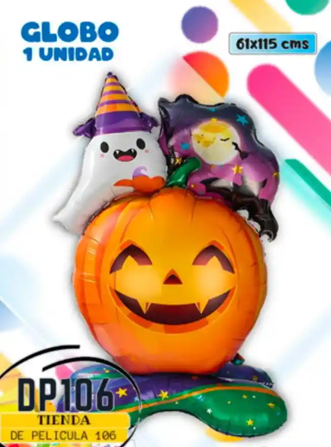 Globo Calabaza Halloween Grande 61 X 115 Cm X 1 Und