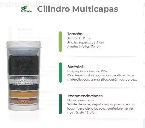 Filtro Purificador 14 Litros Agua Completo Agua Pura Limpia