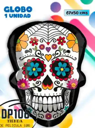 Globo Catrina Halloween Mediano 67 X 50 Cm X 1 Und