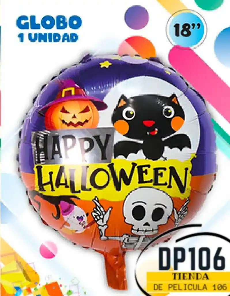 Globo Decoracion Halloween R18 X 1 Und