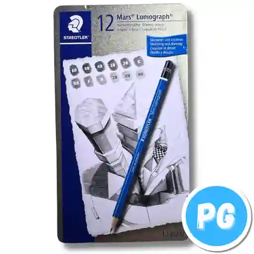 Caja Lapiz Staedtler Negro Graduado X12 Unds 6b 5b 4b 3b 2b B Hb F H 2h 3h 4h