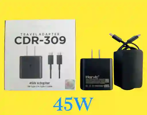 Cargador Completo Harvic Cdr-309 45w Tipo C / Carga Raida