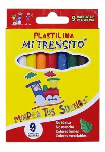 Caja De Plastilina Corta X9 Und Mi Trensito