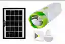 Kit Linterna Recargable 3w Portátil Liviana Con Panel Solar