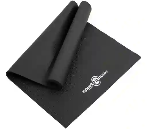 Colchoneta Mat Yoga Pilates Sportfitness 6mm Tapete Gym Negra