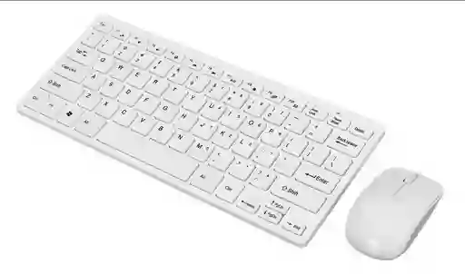 Kit Mini Teclado + Mouse Óptico Inalámbrico Para Pc Mac