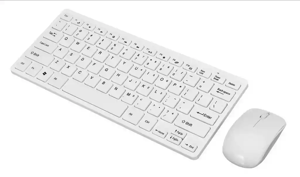 Kit Mini Teclado + Mouse Óptico Inalámbrico Para Pc Mac