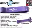 Banda Poder Sport Fitness Elástica Kit Negro + Morada Gym