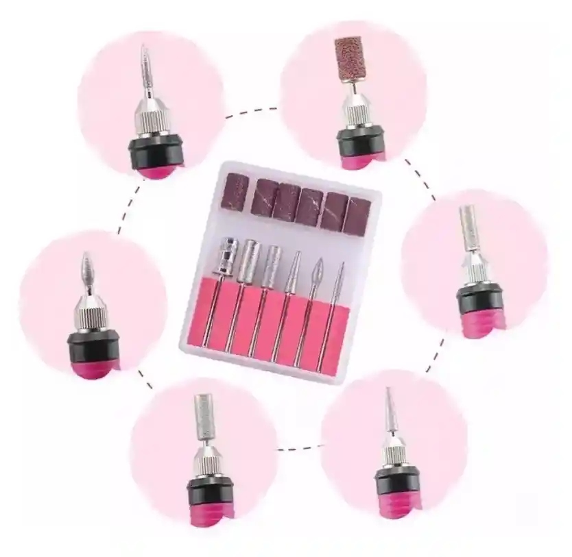 Kit Pulidor De Uñas Eléctrico Removedor Acrilico Manicure