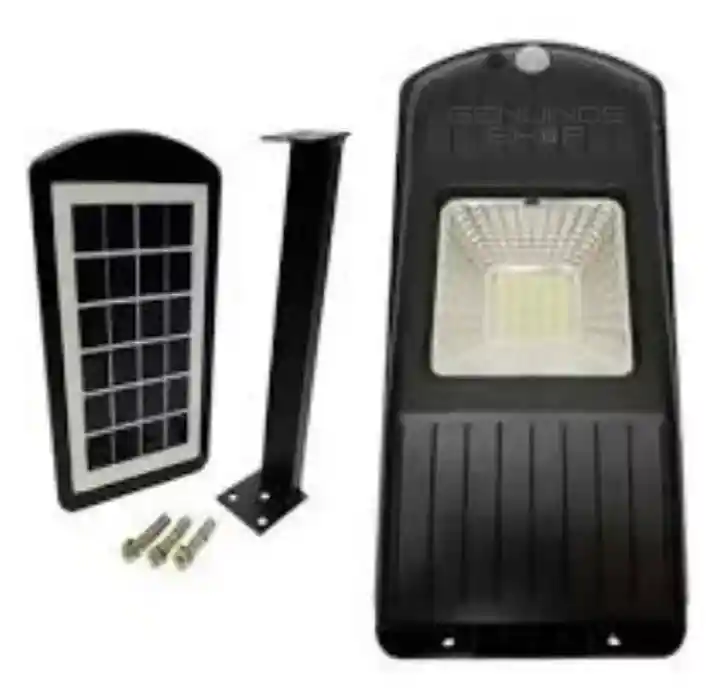 Lampara De Exterior Solar Led 30w Sensor De Luz Y Soporte