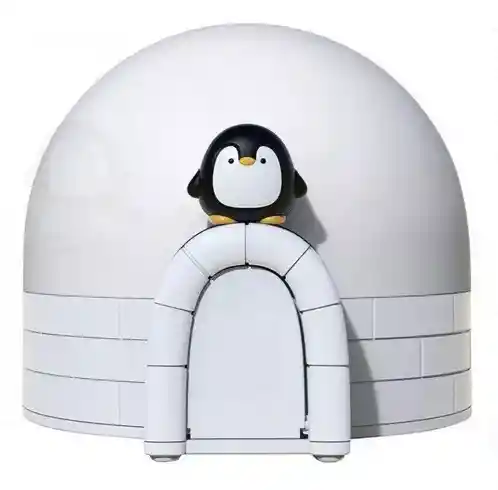 Lámpara De Proyección Decorativa Mesa De Noche Pingüino