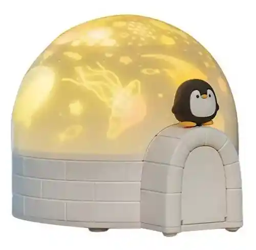 Lámpara De Proyección Decorativa Mesa De Noche Pingüino