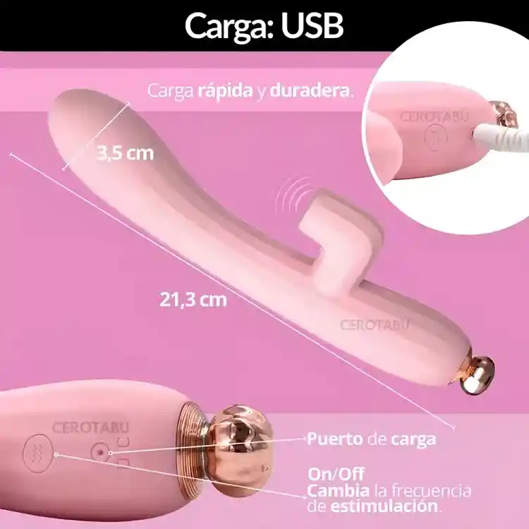 Vibrador Con Estimulador Y Succionador De Clitoris Lust