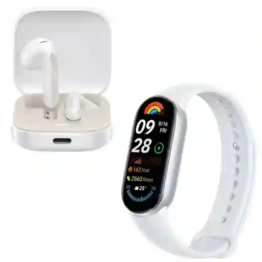 Combo Xiaomi: Smartwatch Smart Band 9 + Buds 6 Active Blanco