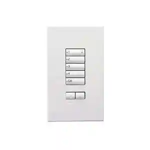 Botonera De 5 Botones Con Placa De Insertar - Lutron Qsws2-5bn-whnst