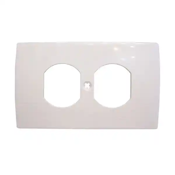 Tapa Plastica Para Toma Doble Blanca - Dexson Dxn5101b