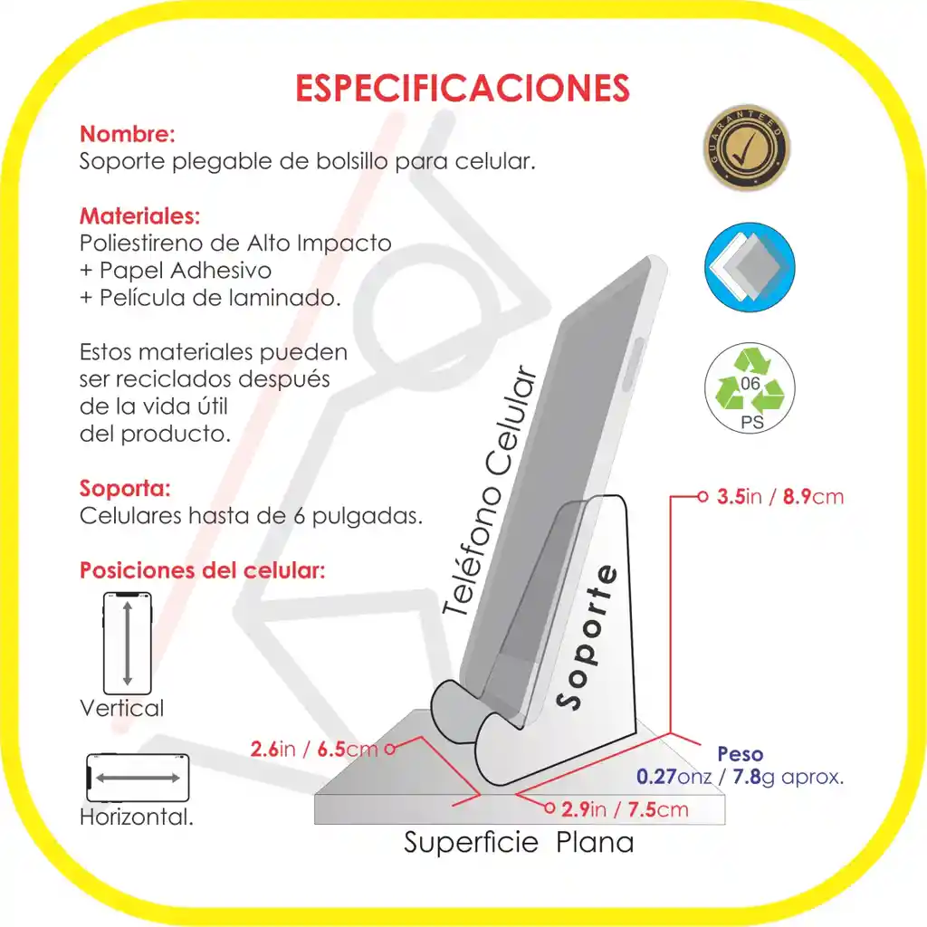 Soporte Celular Plegable De Bolsillo - Caminos X2