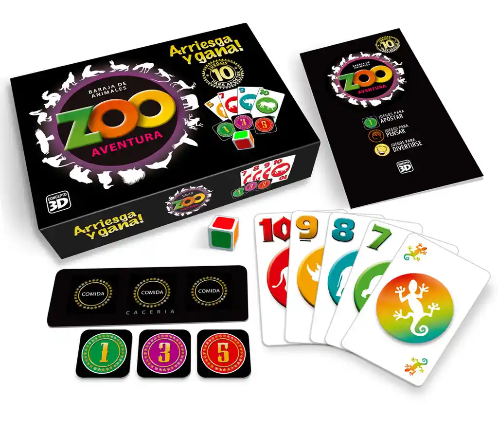 Juego De Mesa Arriesga Y Gana Zoo Para Familia